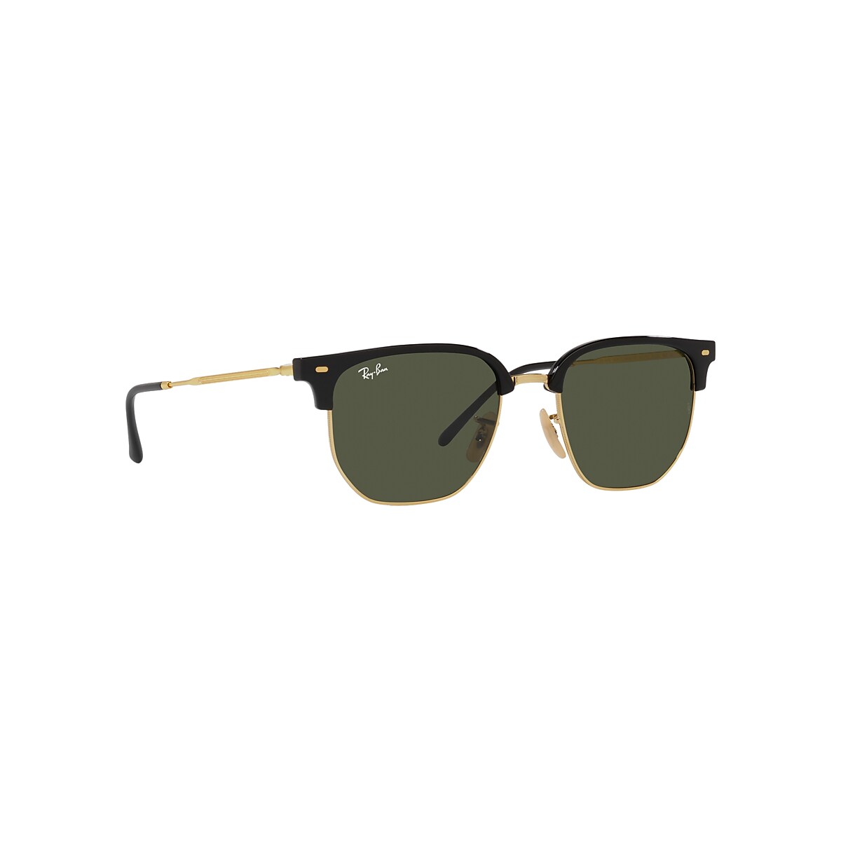 Ray-Ban Clubmaster サングラス ブラック/ゴールド NEW CLUBMASTER Sunglasses in Black On Gold and Green