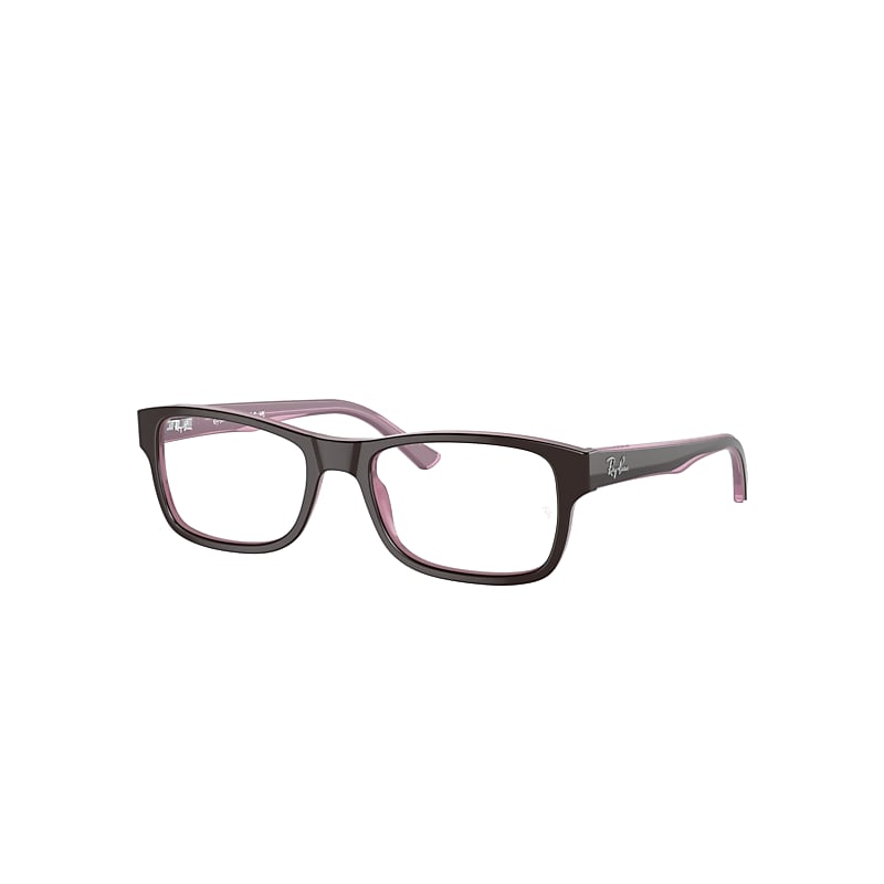 Ray Ban Rx5268 Eyeglasses In Brown On Pink