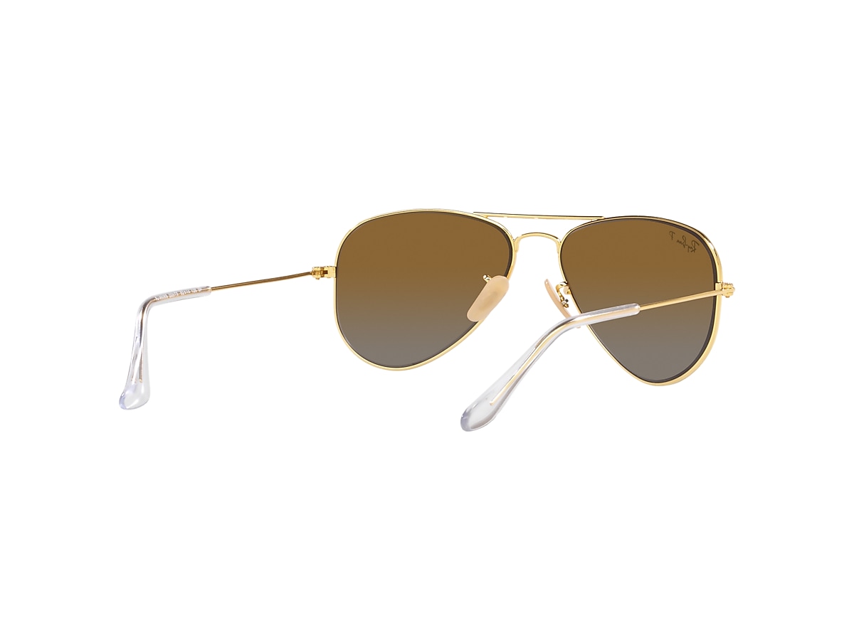 AVIATOR KIDS Sunglasses in Gold and Brown - RB9506S