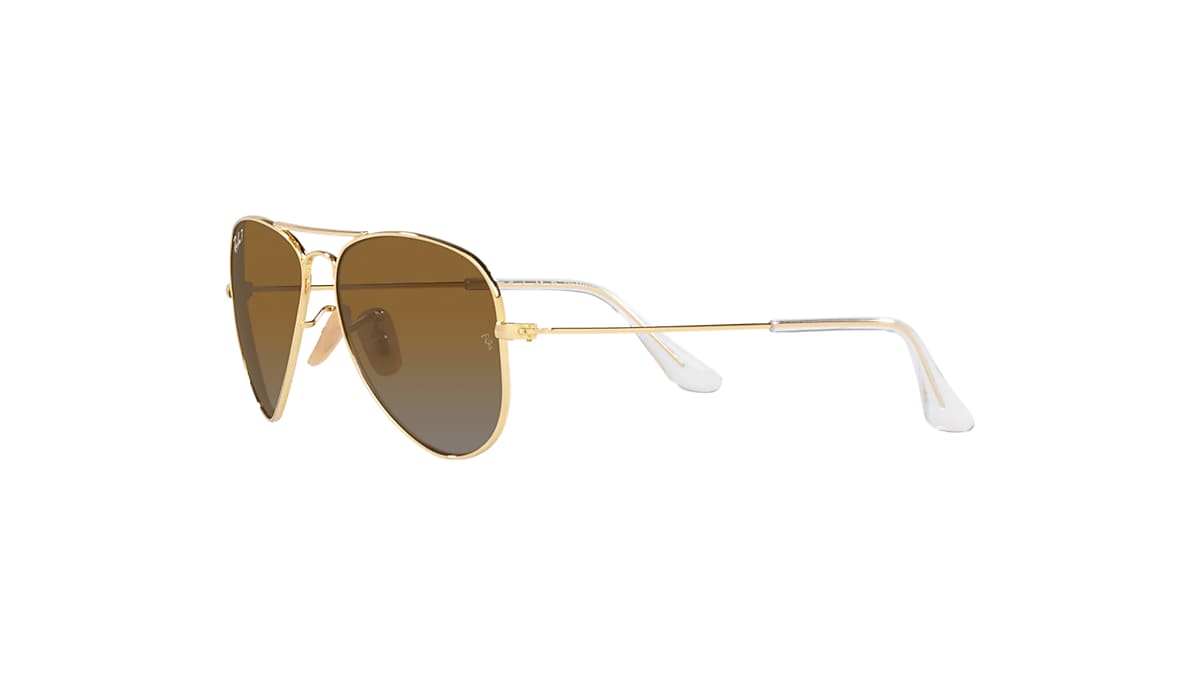 美品　Ray-Ban　AVIATOR KIDS　サングラス　ゴールド　ブラウン Ray-Ban RJ9506S Aviator Kids Brown , Gold