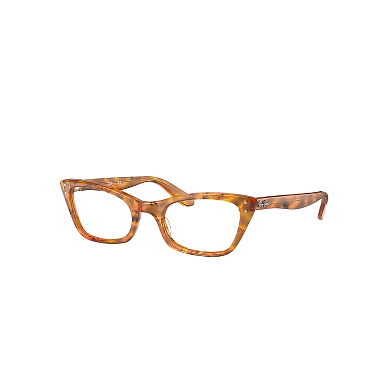 Ray-Ban Lady Burbank Optics Eyeglasses Amber Tortoise Frame Clear Lenses Polarized 51-20