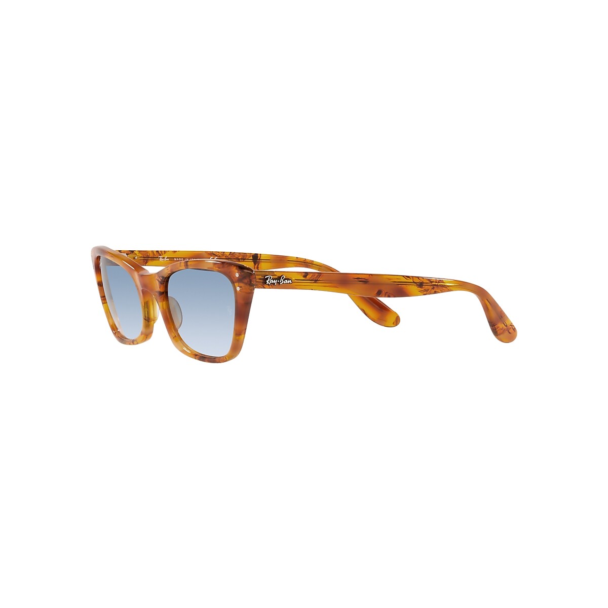 LADY BURBANK Sunglasses in Amber Tortoise and Blue - Ray-Ban