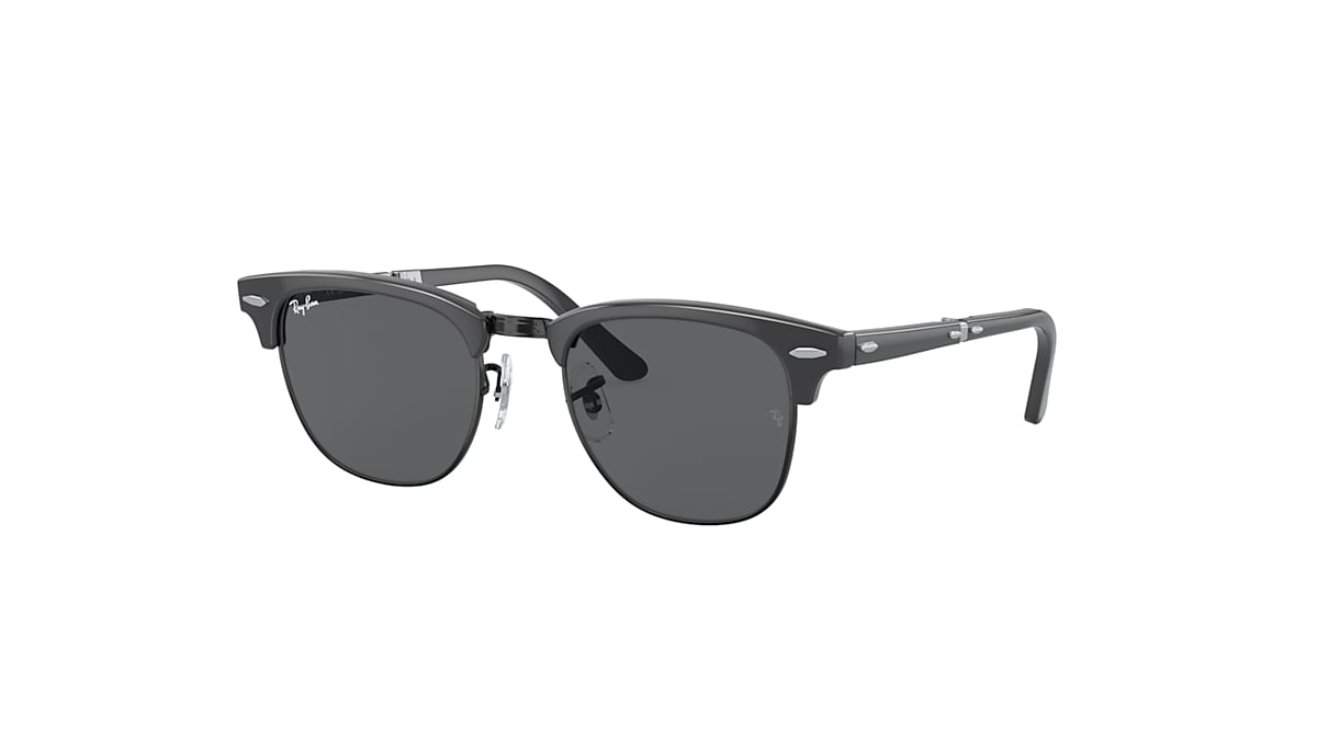 CLUBMASTER FOLDING Sunglasses in Grey On Black and Dark 