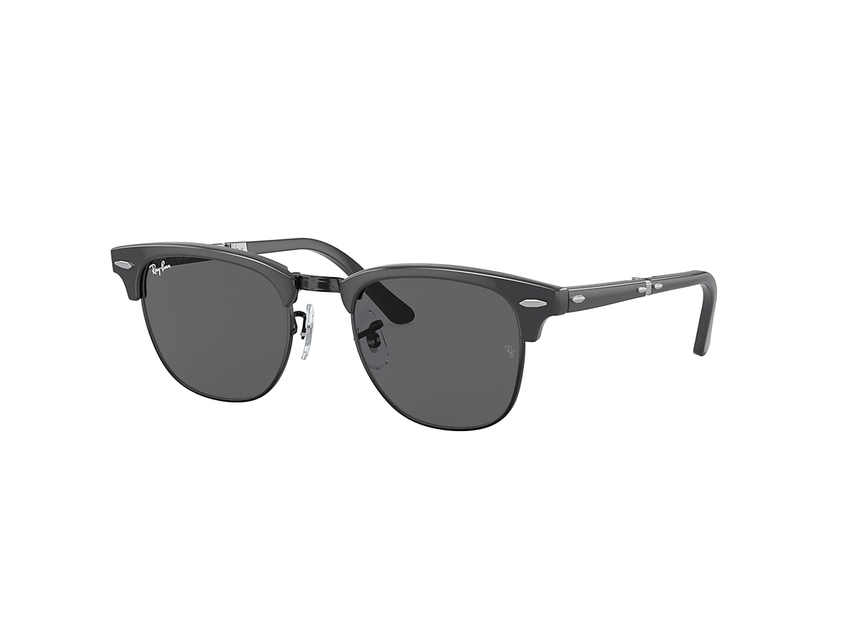 CLUBMASTER FOLDING Sunglasses in Grey On Black and Dark 