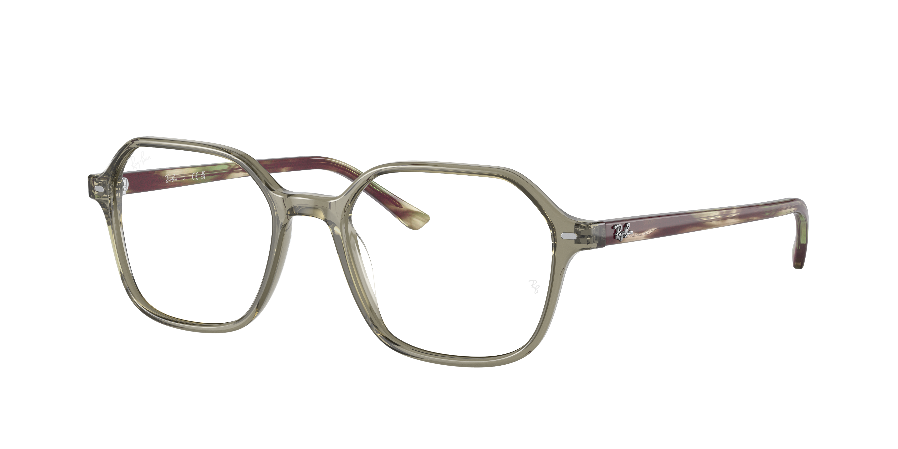 John Optics Eyeglasses with Transparent Green Frame | Ray-Ban®