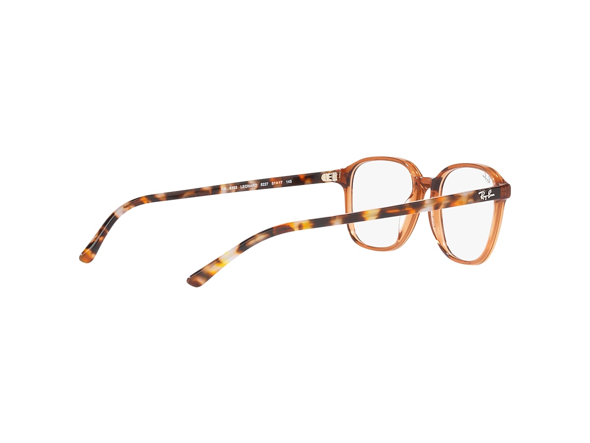 LEONARD OPTICS Eyeglasses with Transparent Brown Frame