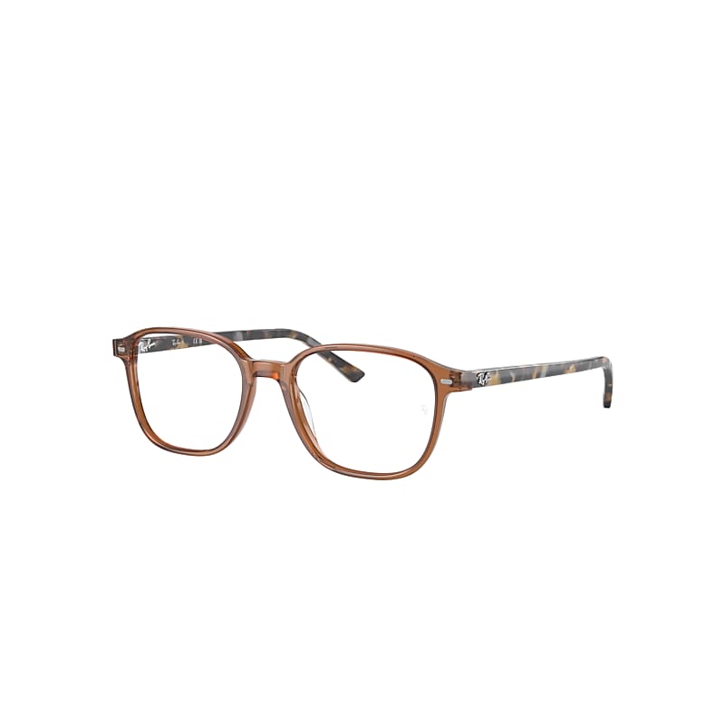 Ray Ban Rx5393 Eyeglasses In Striped Green Havana