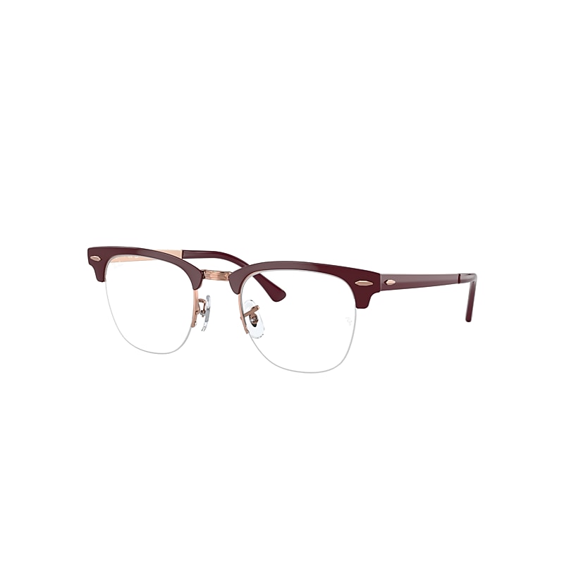 Ray Ban Rx3716vm Eyeglasses In Bordeaux On Rose Gold