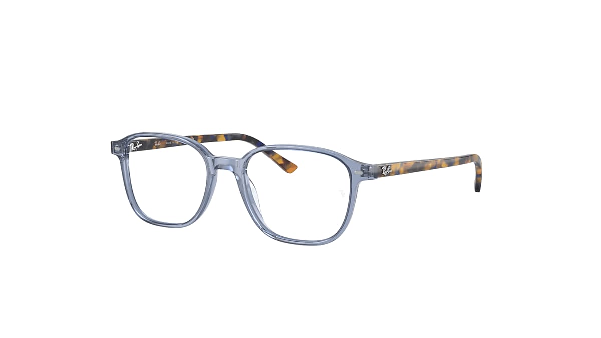 LEONARD OPTICS Eyeglasses with Transparent Blue Frame