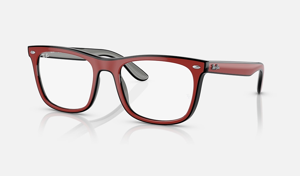 Rb7209 Optics Eyeglasses with Red Black Grey Frame | Ray-Ban®