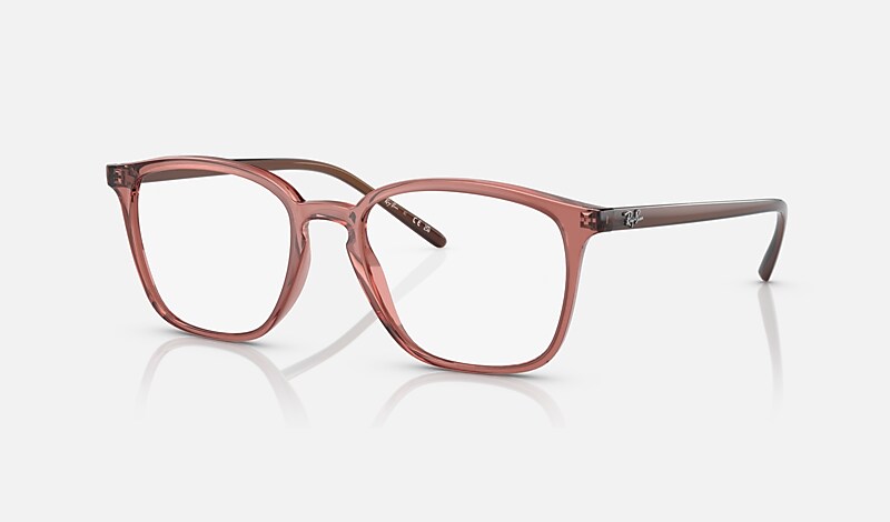 RB7185 OPTICS Eyeglasses with Transparent Light Brown Frame