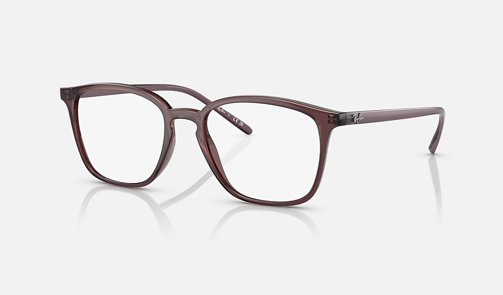 RB7185 OPTICS Eyeglasses with Transparent Brown Frame RB7185F