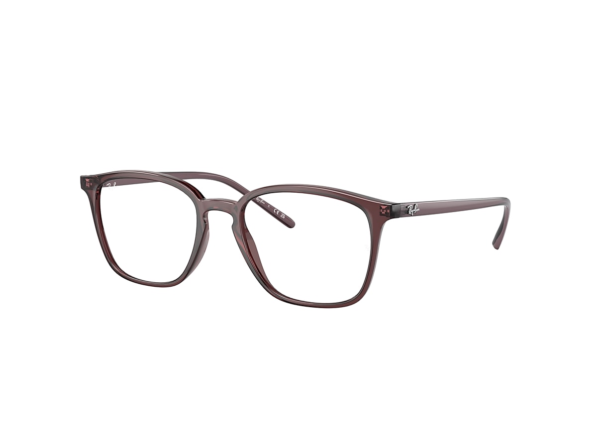 RB7185 OPTICS Eyeglasses with Transparent Brown Frame 