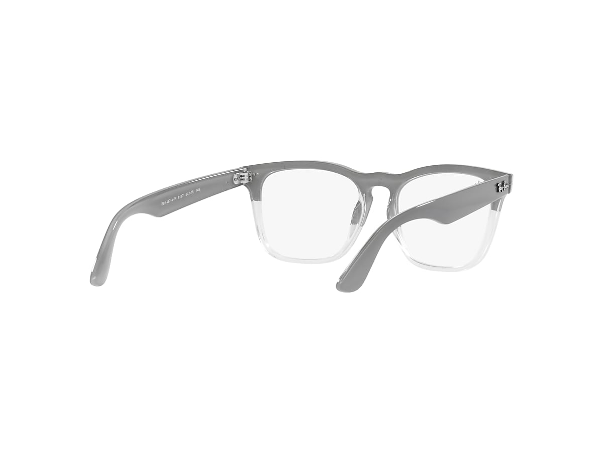 レイバン公式ストア】 Ray-Ban® STEVE OPTICS メガネ | 透明上にグレー