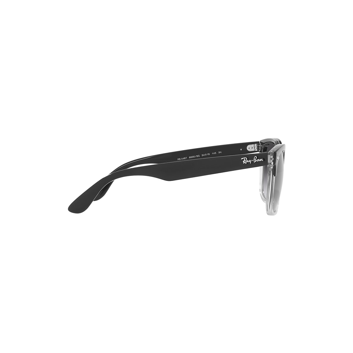 STEVE Sunglasses in Black On Transparent and Grey - RB4487F | Ray