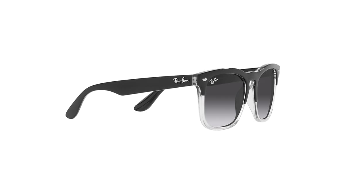 STEVE Sunglasses in Black On Transparent and Grey - RB4487F