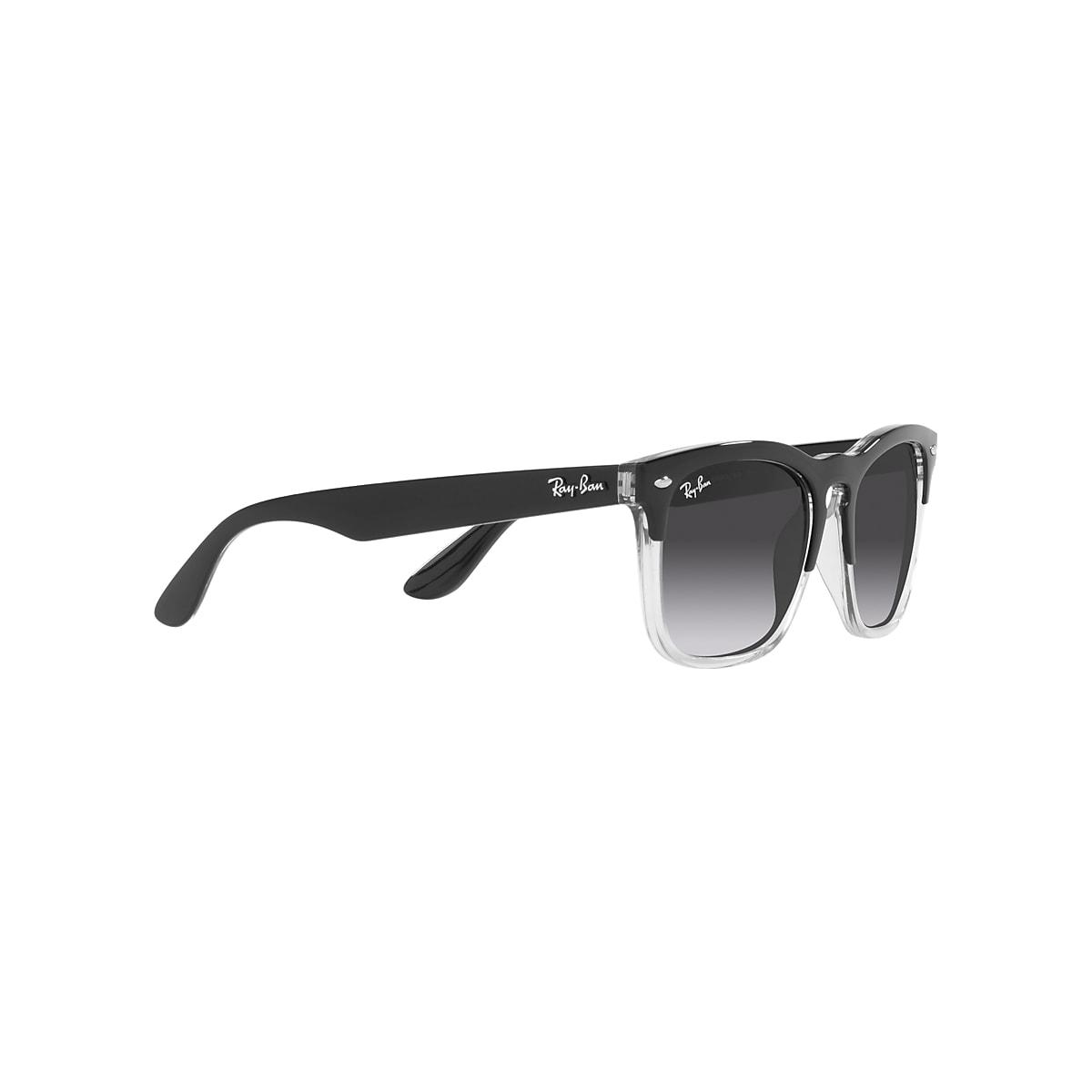 STEVE Sunglasses in Black On Transparent and Grey - RB4487F | Ray