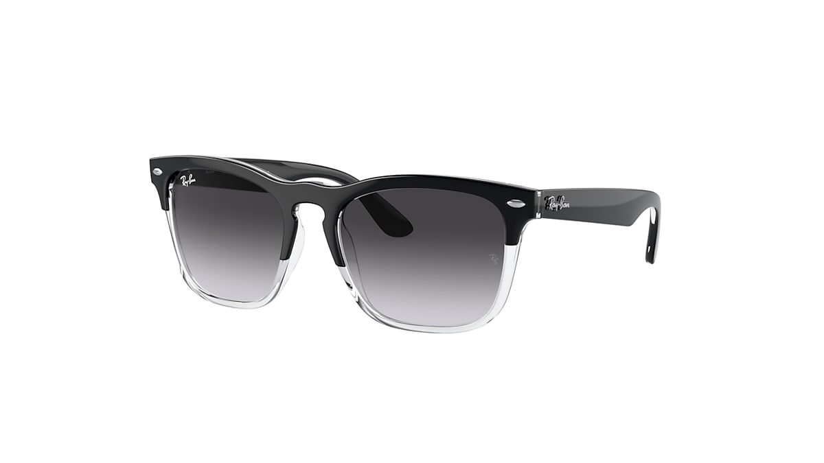 STEVE Sunglasses in Black On Transparent and Grey - RB4487F | Ray