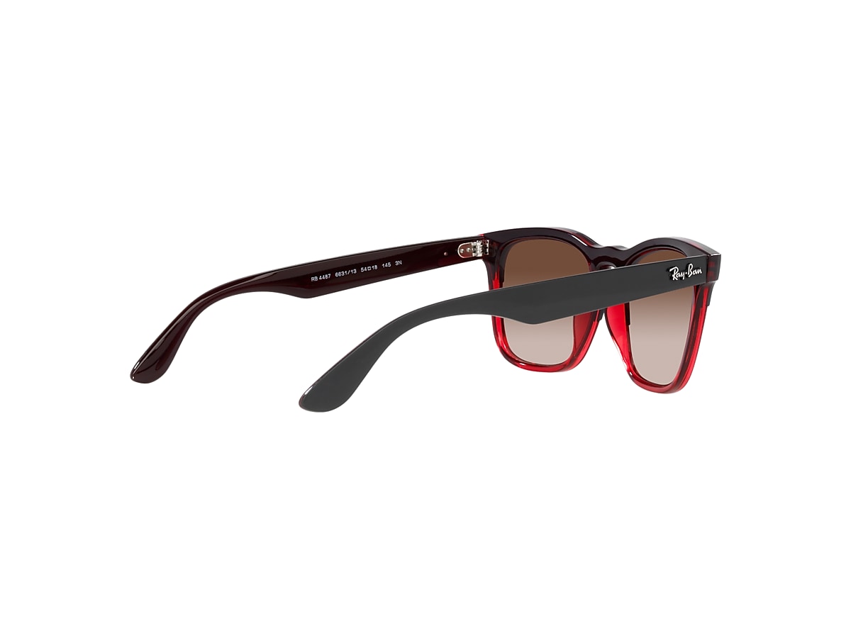 STEVE Sunglasses in Grey On Transparent Red and Brown - Ray-Ban