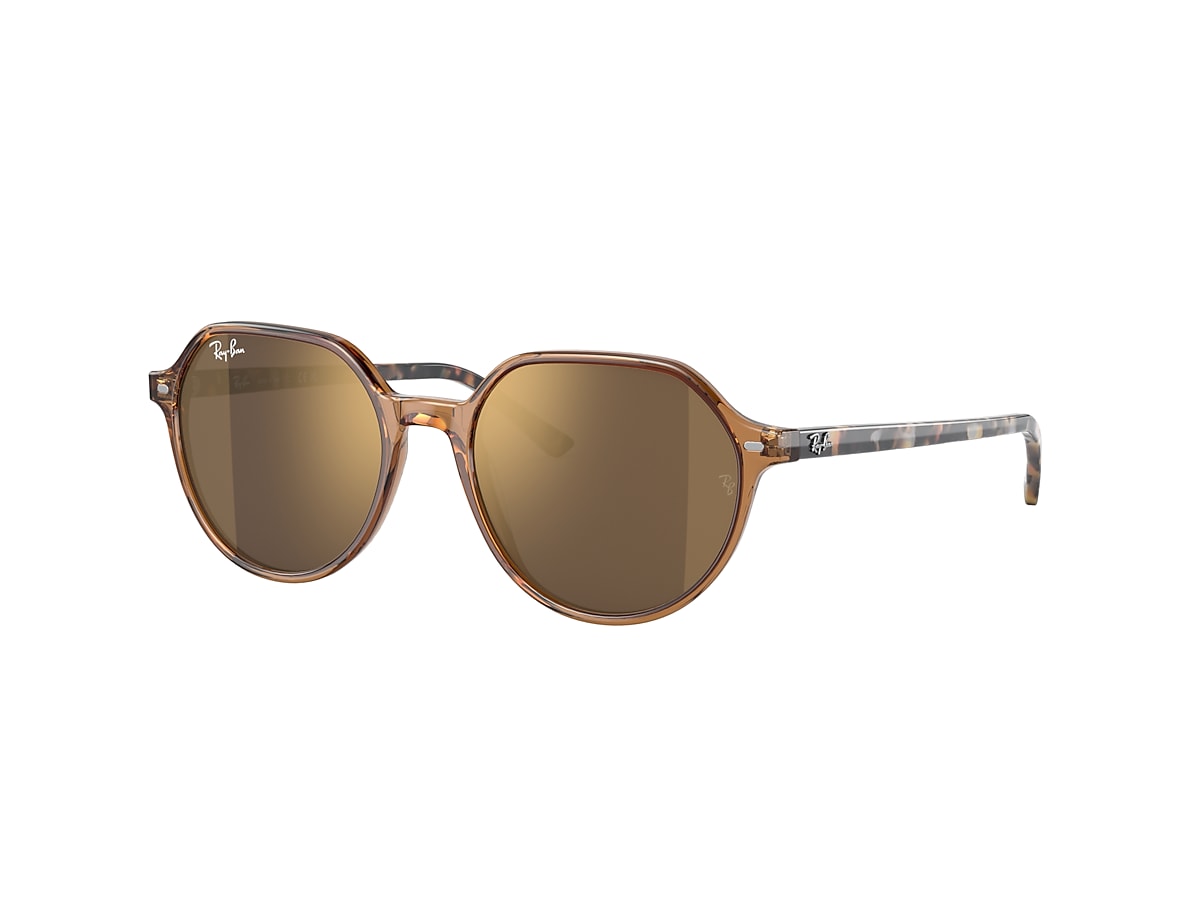 THALIA Sunglasses in Transparent Brown and Gold - RB2195F | Ray