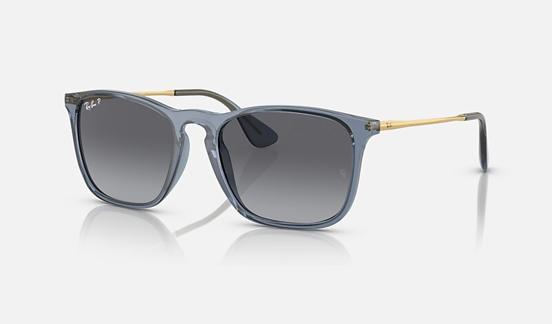 CHRIS Sunglasses in Transparent Blue and Grey - RB4187 | Ray-Ban® US