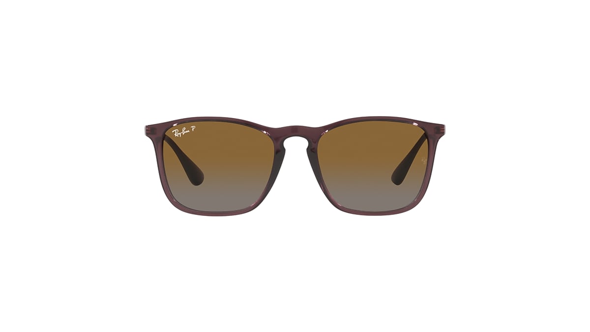 Ray-Ban Chris Sunglasses Gold Frame Brown Lenses Polarized 54-18