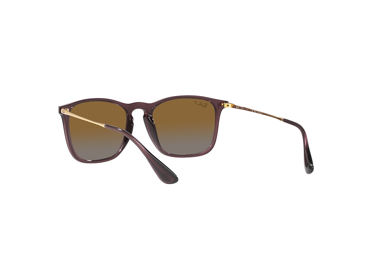 CHRIS Sunglasses in Transparent Brown and Brown - RB4187 