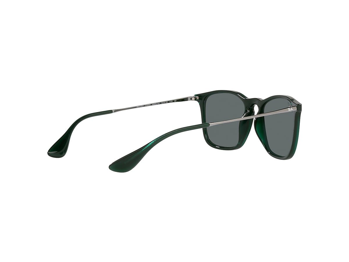 CHRIS Sunglasses in Transparent Green and Grey - Ray-Ban