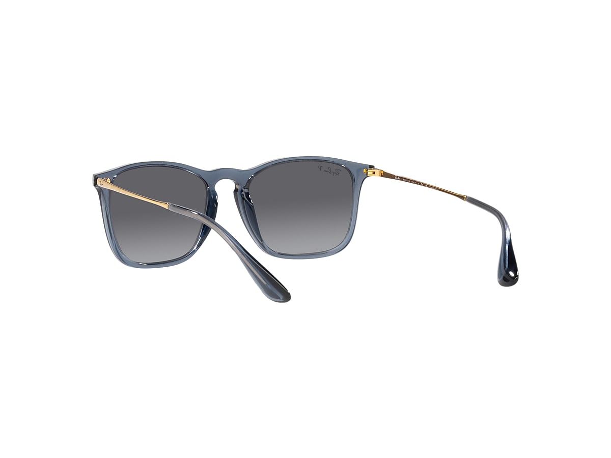 CHRIS Sunglasses in Transparent Blue and Grey RB4187F Ray Ban US