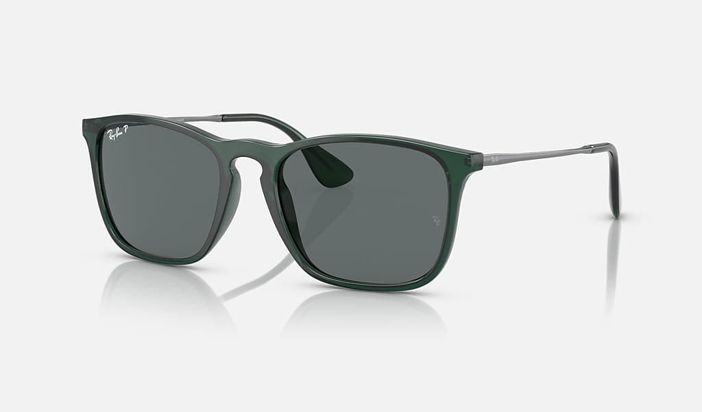 Chris Sunglasses in Transparent Green and Grey | Ray-Ban®