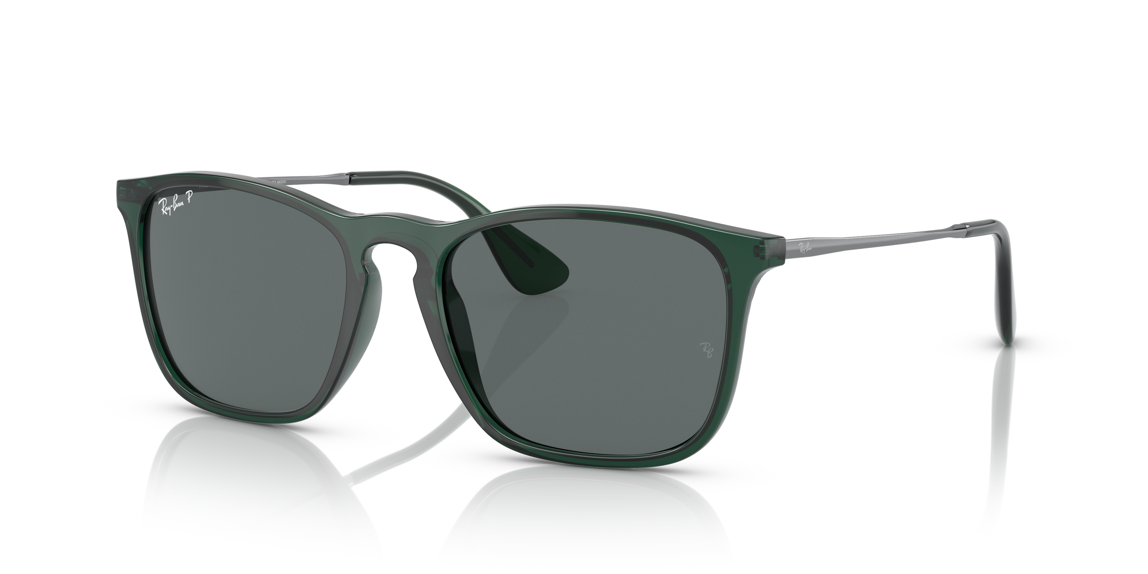 CHRIS Sunglasses in Transparent Green and Grey - RB4187F | Ray-Ban® US