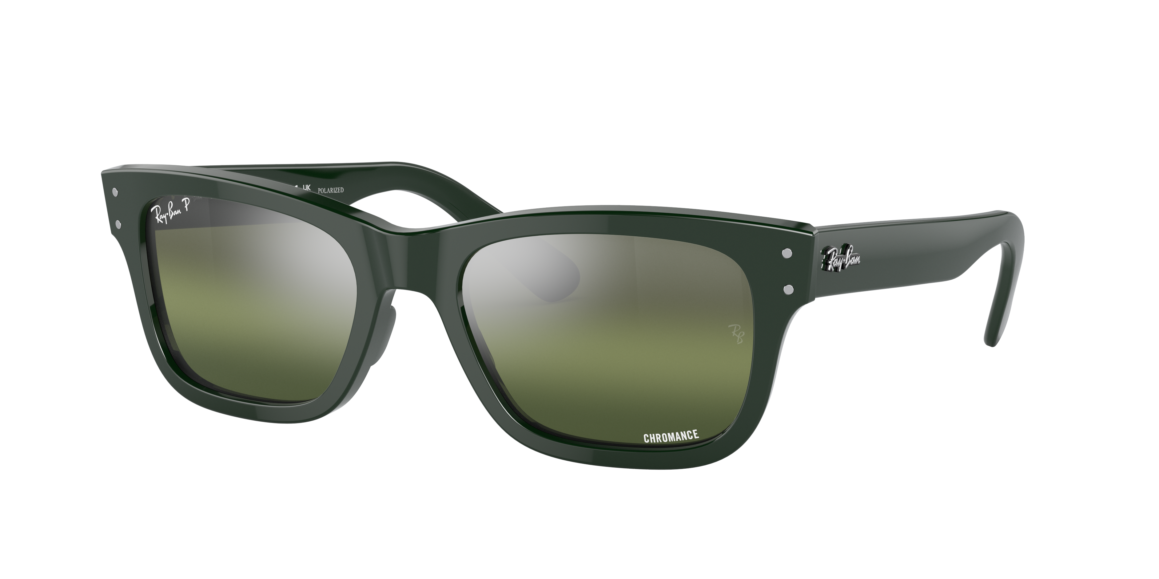 Burbank Sunglasses in Green and Green | Ray-Ban®