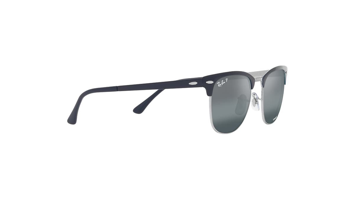 CLUBMASTER METAL CHROMANCE Sunglasses in Silver On Blue