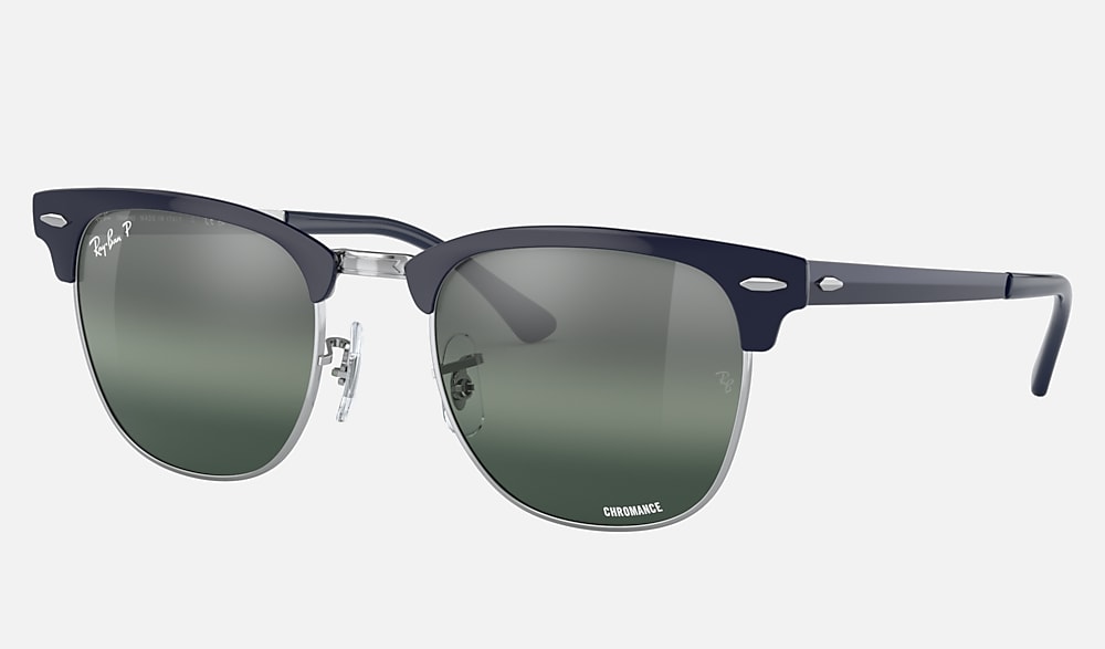 CLUBMASTER METAL CHROMANCE Sunglasses in Silver On Blue 