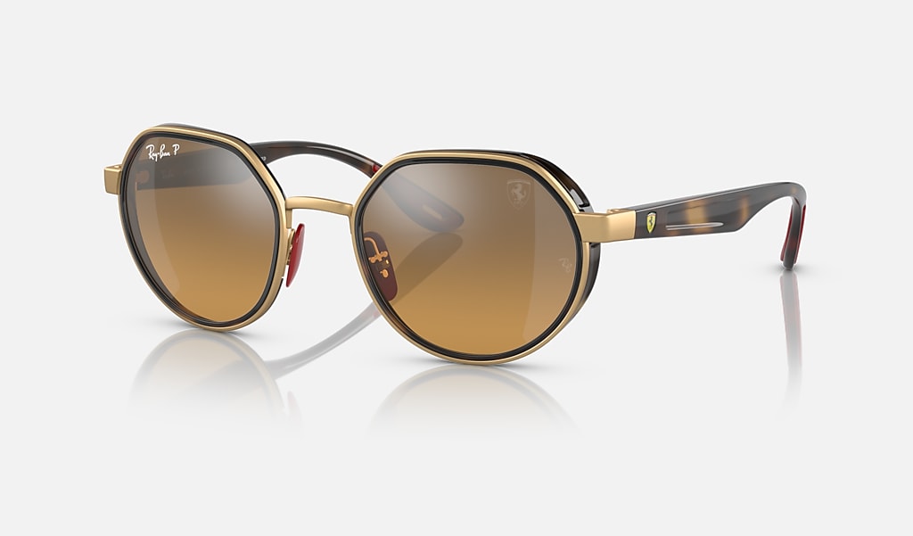 Rb3703m Scuderia Ferrari Collection Sunglasses in Gold and Brown/Grey | Ray- Ban®