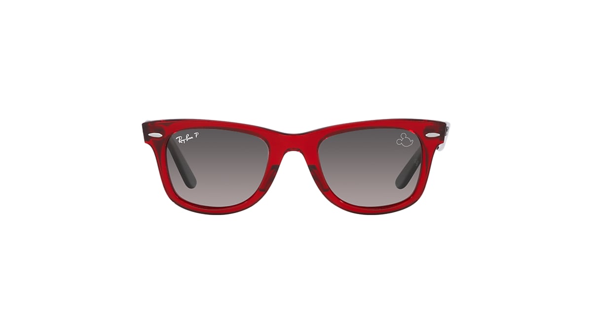 RB2140 WAYFARER MICKEY J22 Sunglasses in Transparent Red and