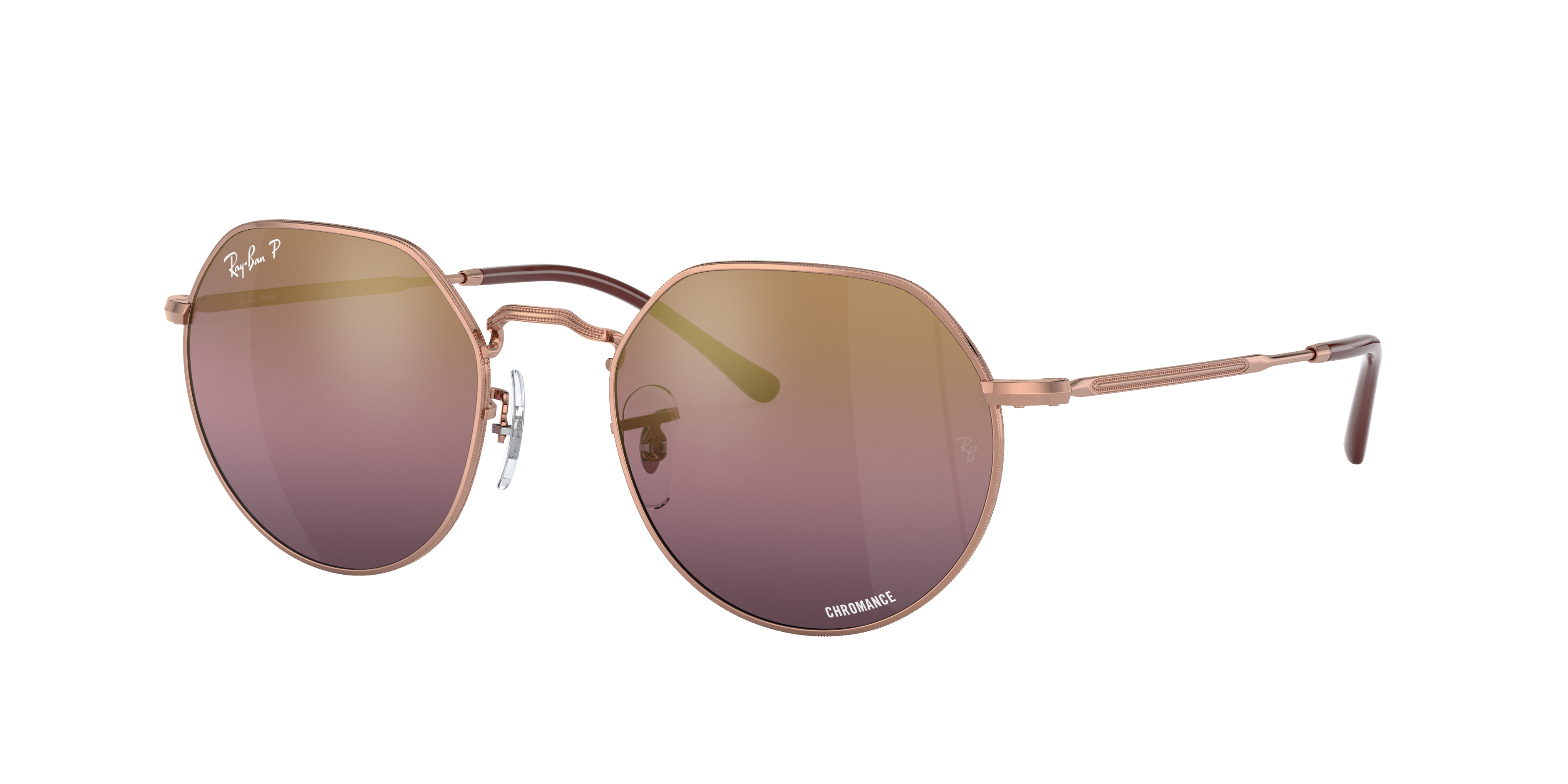 Jack Chromance Sunglasses in Rose Gold and Gold/Red | Ray-Ban®