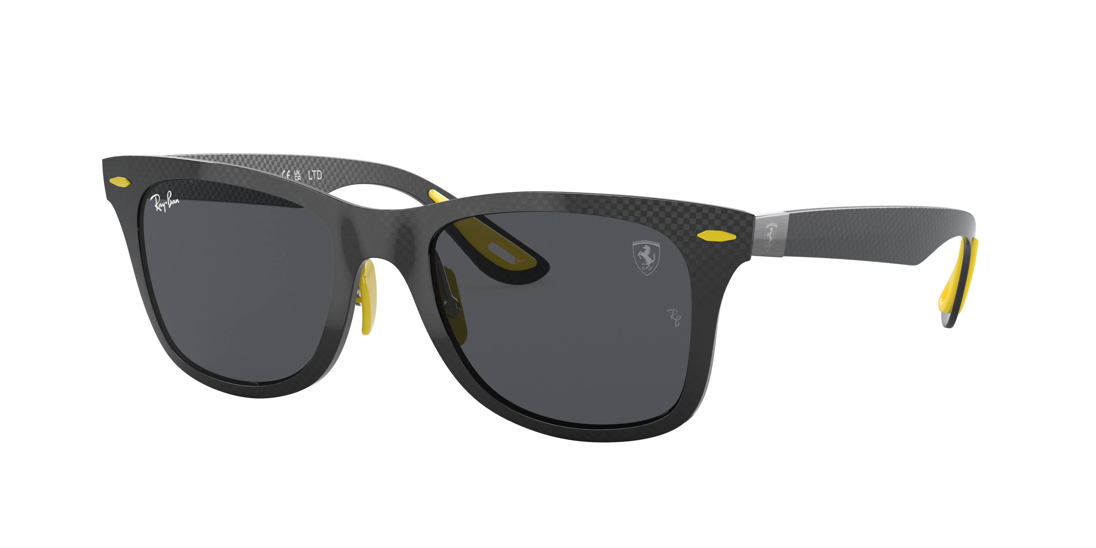 Ewell Monetair Regelen Wayfarer Carbon Fiber | Ferrari 75th Anniversary Edition Sunglasses in  Black and Dark Grey | Ray-Ban®