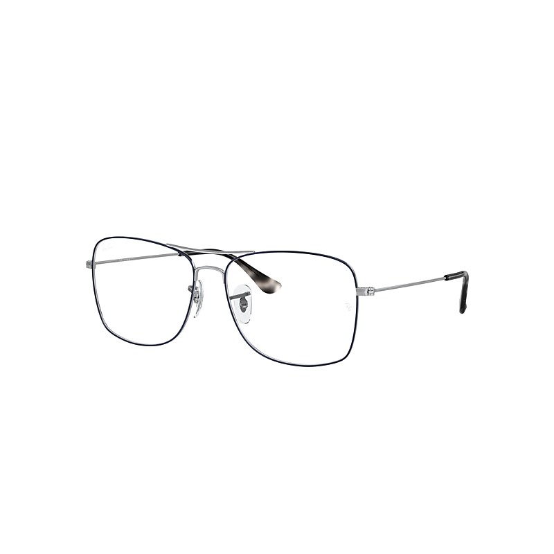 Ray Ban Rb6498 Optics Eyeglasses Silver Frame Demo Lens Lenses Polarized 57-15
