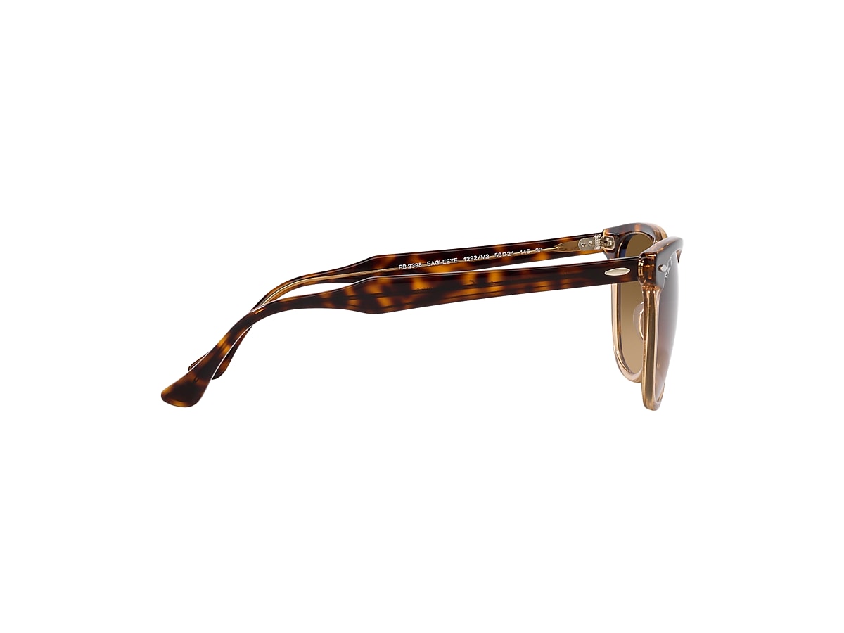 Ray-Ban Eagle Eye Sunglasses Havana On Transparent Brown Frame Brown Lenses  Polarized 53-21