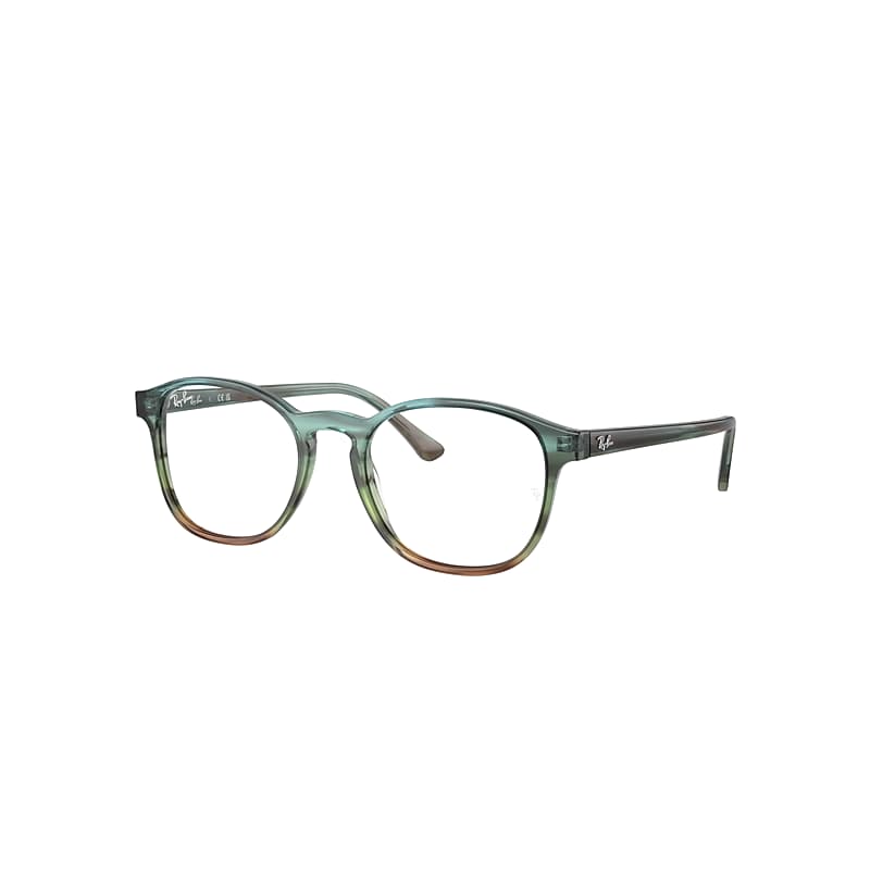 Ray Ban Rb5417 Optics Eyeglasses Striped Blue & Green Frame Clear Lenses Polarized 50-19