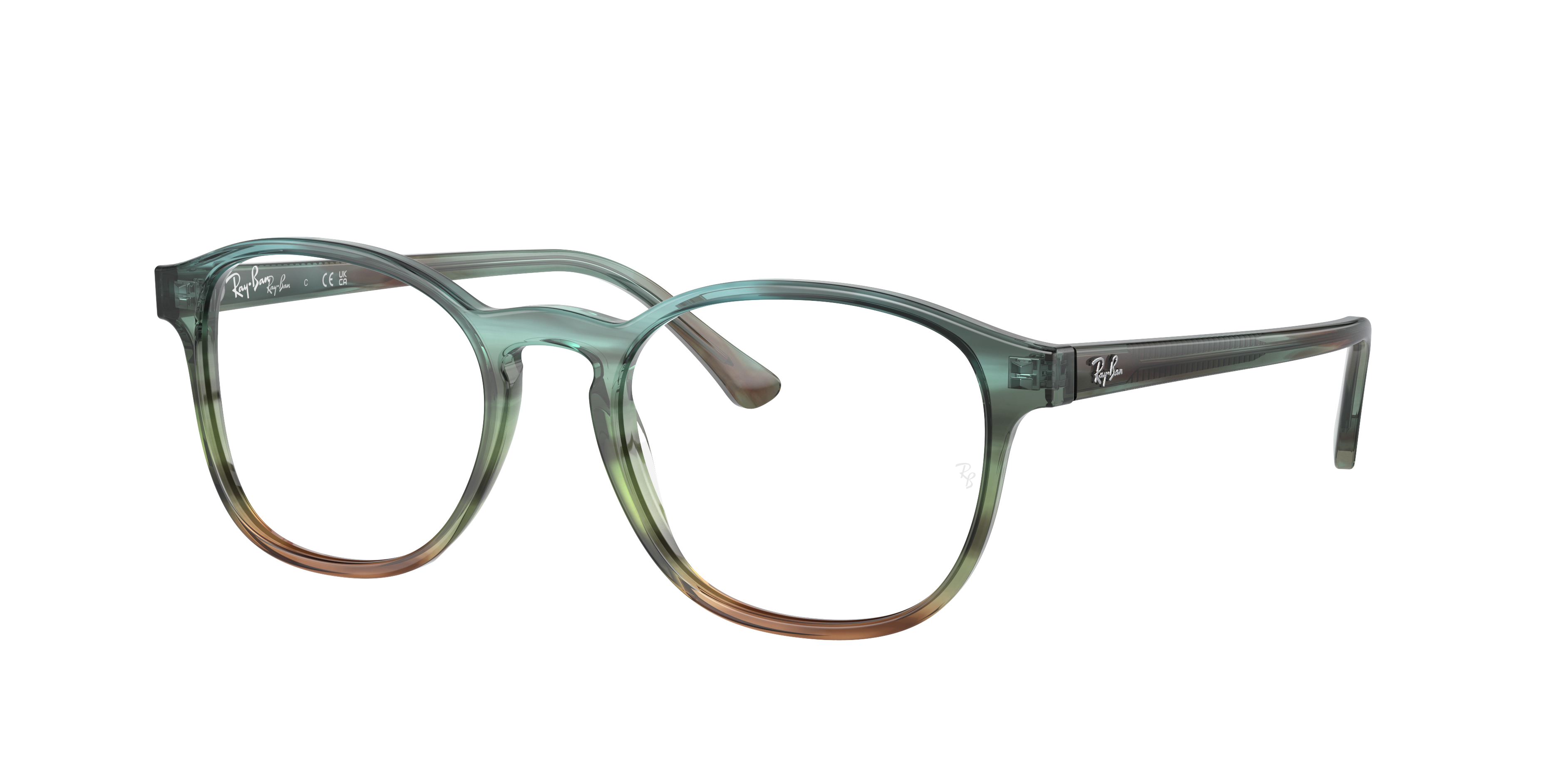 Rb5417 Optics Eyeglasses with Striped Blue & Green Frame RB5417 Ray