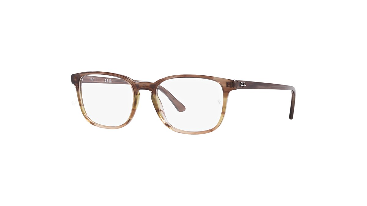 RB5418 OPTICS Eyeglasses with Striped Brown & Green Frame