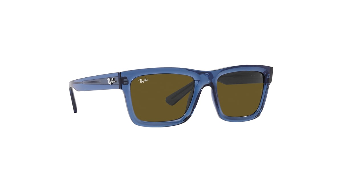 WARREN BIO-BASED Sunglasses in Transparent Dark Blue and Brown