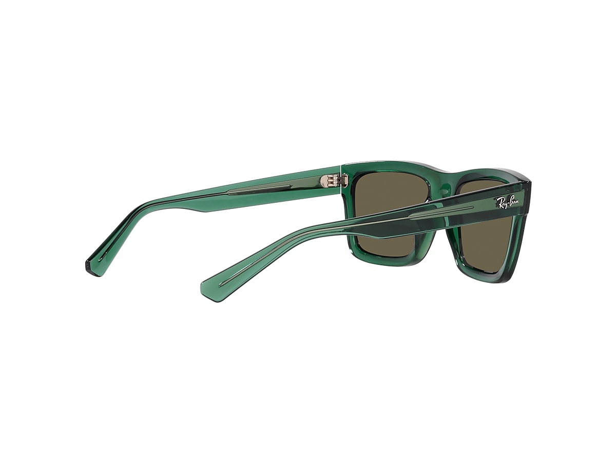 WARREN BIO BASED Sunglasses in Transparent Green and Brown