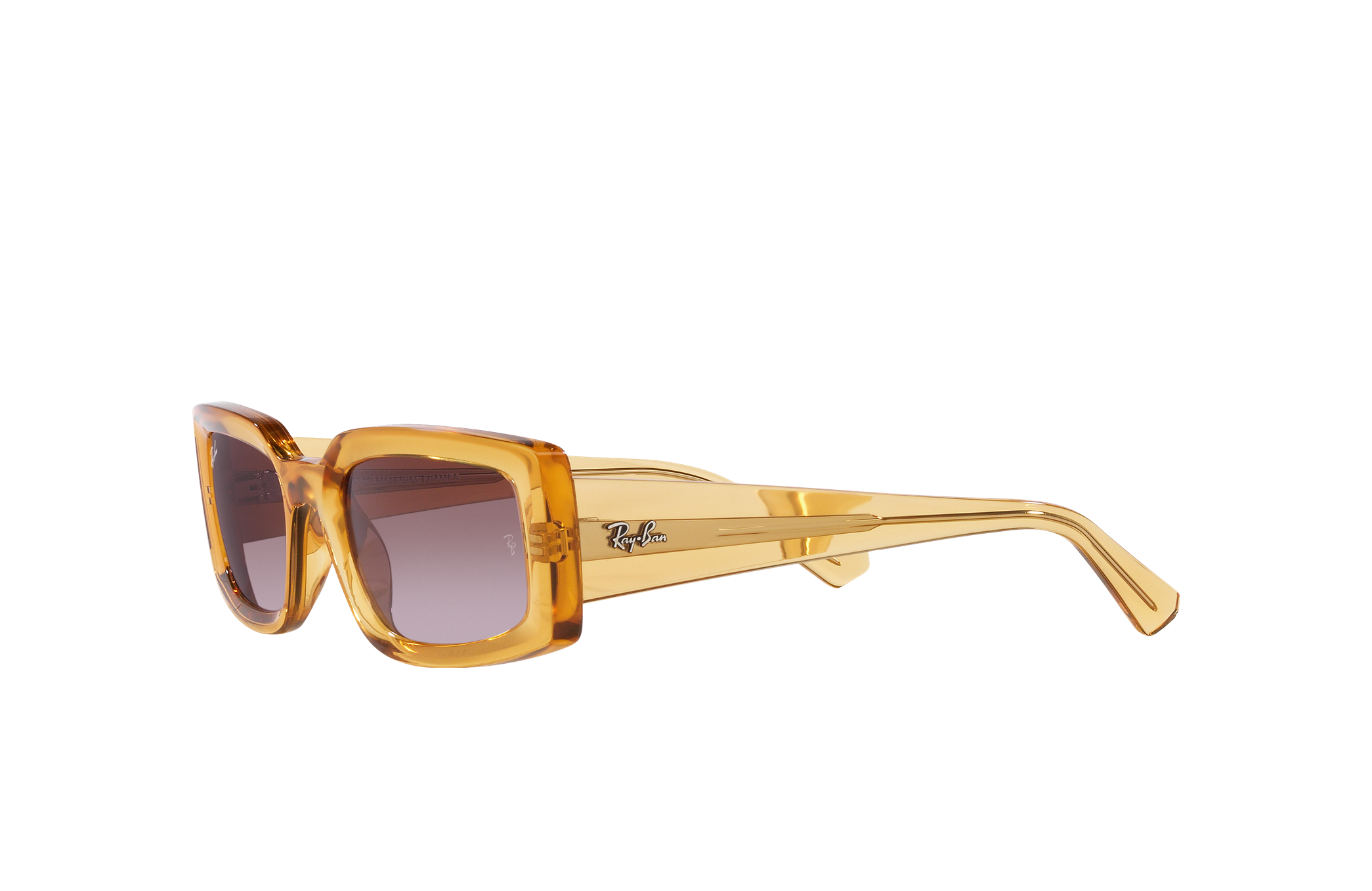Ray-Ban Sunglasses Kiliane Bio-based Transparent Yellow Frame Violet Lenses