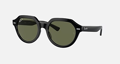 RayBan GINA フレーム/STRIPED HAVANA レンズ/BLUE GINA Sunglasses in Striped Havana and Blue - RB4399 | Ray