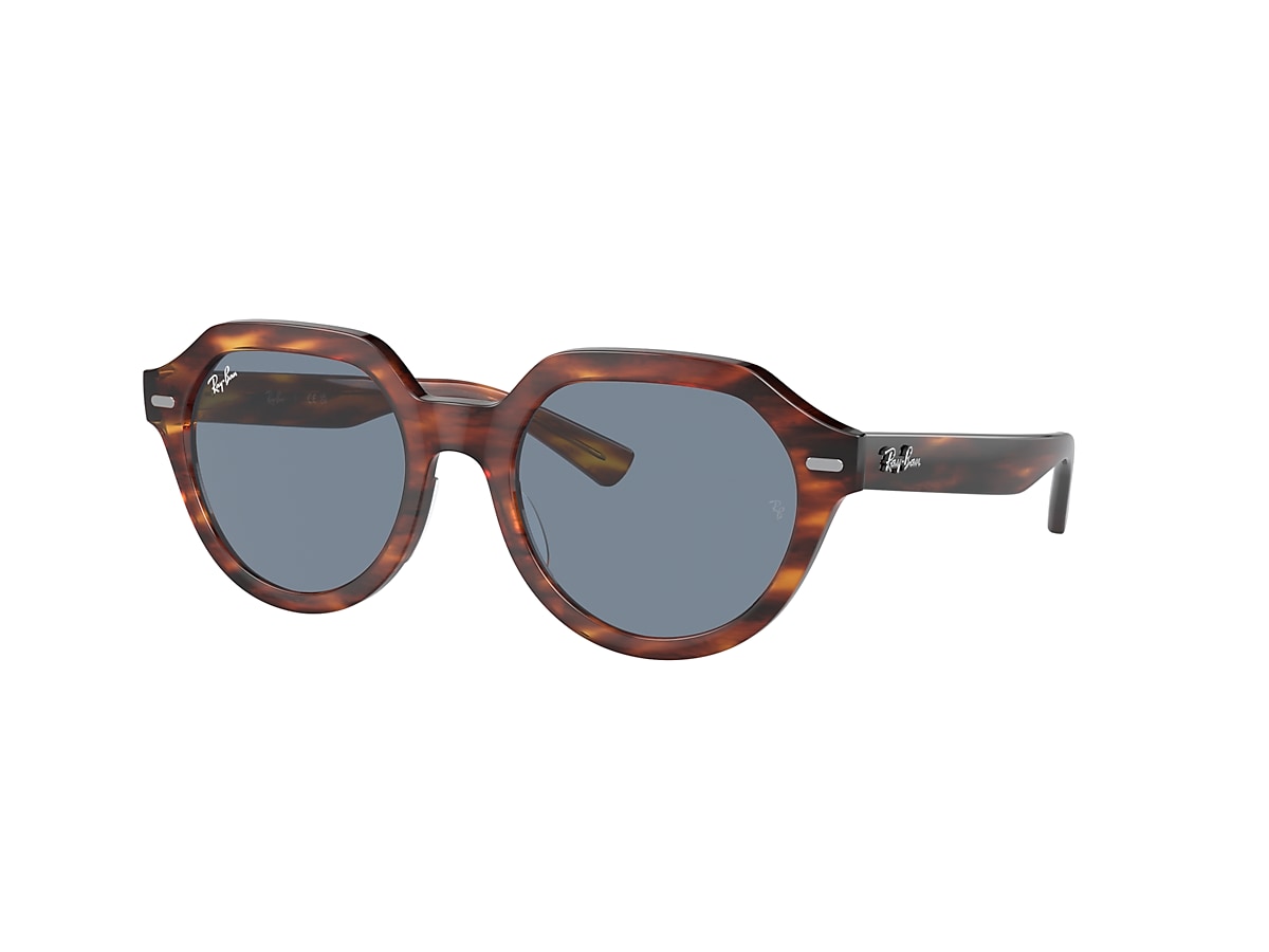 GINA Sunglasses in Striped Havana and Blue - RB4399 | Ray GINA Sunglasses in Striped Havana and Blue - RB4399 | Ray