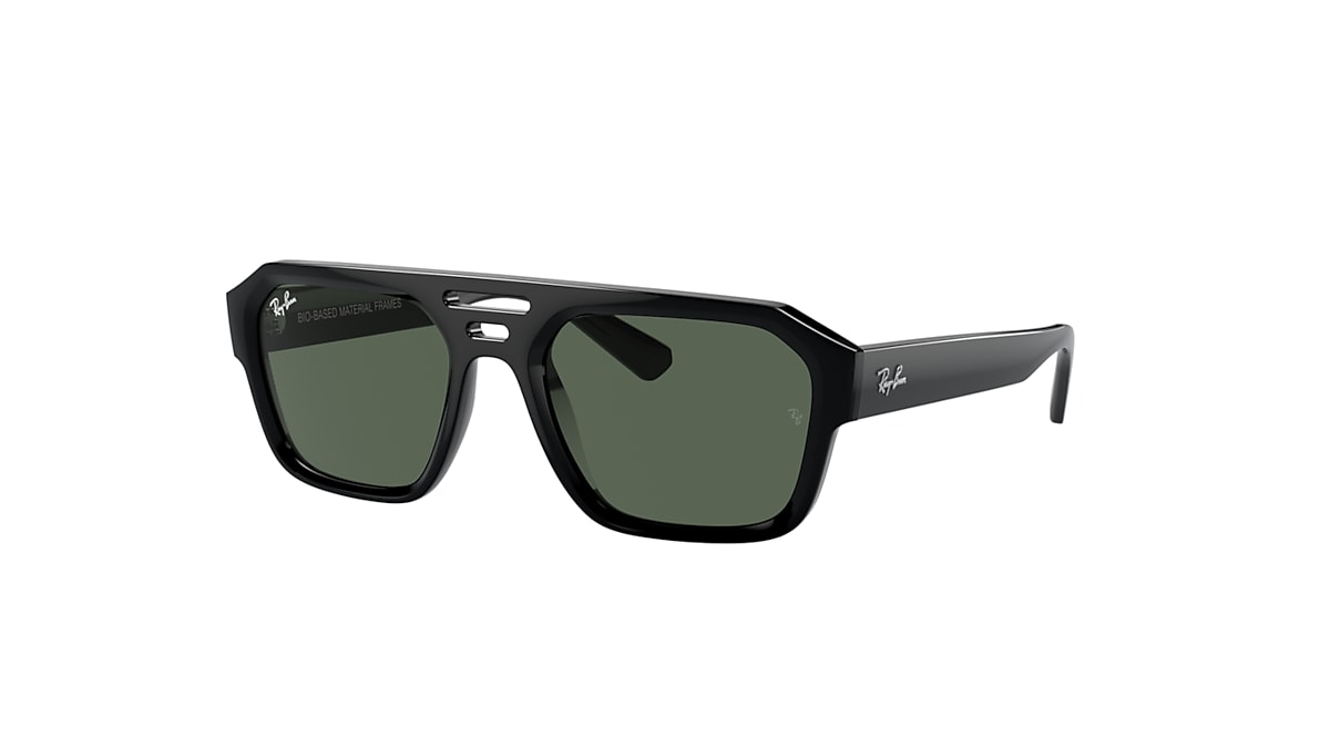 CORRIGAN BIO-BASED Sunglasses in Black and Dark Green - RB4397
