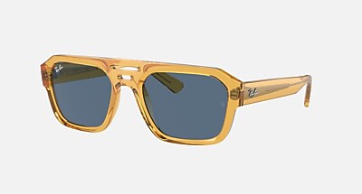 CORRIGAN BIO-BASED Sunglasses in Transparent Yellow and Dark Blue